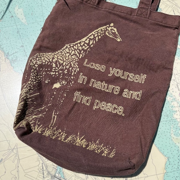 Graphic Giraffe Nature Tote Bag - Picture 2 of 7